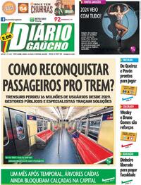 Capa do jornal Diário Gaúcho 17/02/2024