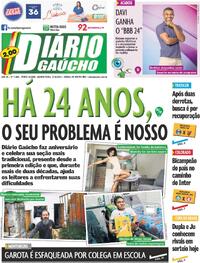 Capa do jornal Diário Gaúcho 17/04/2024