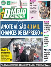 Capa do jornal Diário Gaúcho 17/12/2024