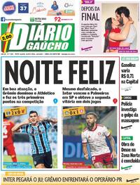 Capa do jornal Diário Gaúcho 18/04/2024
