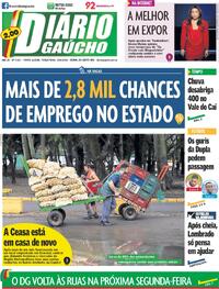 Capa do jornal Diário Gaúcho 18/06/2024