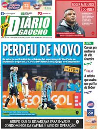 Capa do jornal Diário Gaúcho 18/07/2024