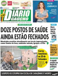 Capa do jornal Diário Gaúcho 18/09/2024