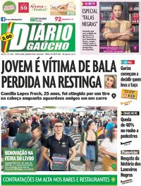 Capa do jornal Diário Gaúcho 18/11/2024