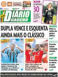 Capa do jornal Diário Gaúcho 19/02/2024