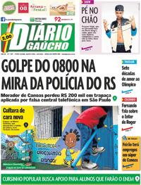 Capa do jornal Diário Gaúcho 19/09/2024