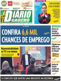 Capa do jornal Diário Gaúcho 19/11/2024