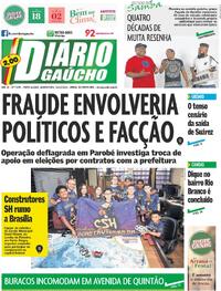Capa do jornal Diário Gaúcho 19/12/2024