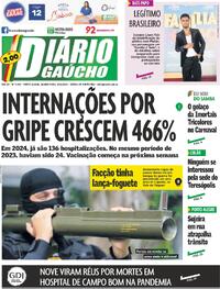 Capa do jornal Diário Gaúcho 20/03/2024