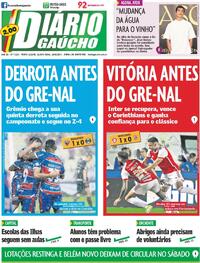 Capa do jornal Diário Gaúcho 20/06/2024