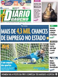 Capa do jornal Diário Gaúcho 20/08/2024