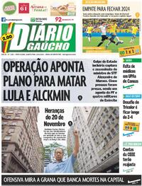 Capa do jornal Diário Gaúcho 20/11/2024