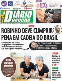 Capa do jornal Diário Gaúcho 21/03/2024