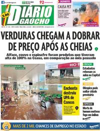 Capa do jornal Diário Gaúcho 21/05/2024