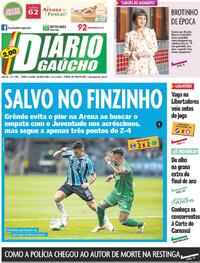 Capa do jornal Diário Gaúcho 21/11/2024