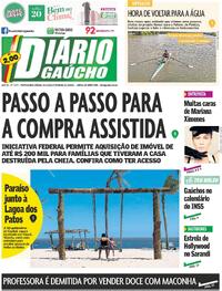 Capa do jornal Diário Gaúcho 21/12/2024