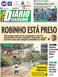 Capa do jornal Diário Gaúcho 22/03/2024