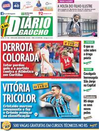 Capa do jornal Diário Gaúcho 22/04/2024
