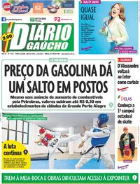 Capa do jornal Diário Gaúcho 22/08/2024