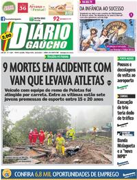 Capa do jornal Diário Gaúcho 22/10/2024