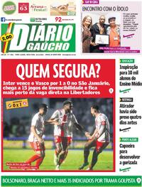 Capa do jornal Diário Gaúcho 22/11/2024