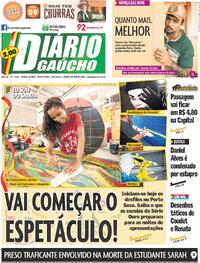 Capa do jornal Diário Gaúcho 23/02/2024