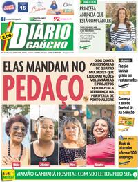 Capa do jornal Diário Gaúcho 23/03/2024