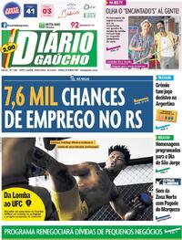 Capa do jornal Diário Gaúcho 23/04/2024