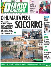 Capa do jornal Diário Gaúcho 23/05/2024