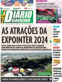 Capa do jornal Diário Gaúcho 24/08/2024