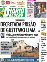 Capa do jornal Diário Gaúcho 24/09/2024