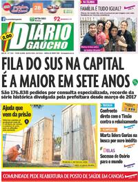 Capa do jornal Diário Gaúcho 25/07/2024