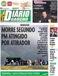 Capa do jornal Diário Gaúcho 25/10/2024