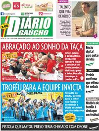 Capa do jornal Diário Gaúcho 25/11/2024