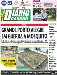 Capa do jornal Diário Gaúcho 26/04/2024