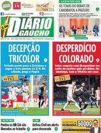 Capa do jornal Diário Gaúcho 26/09/2024