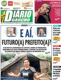 Capa do jornal Diário Gaúcho 26/10/2024