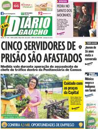 Capa do jornal Diário Gaúcho 26/11/2024