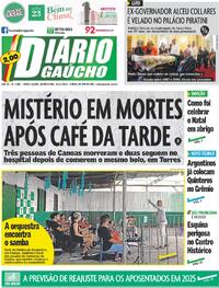 Capa do jornal Diário Gaúcho 26/12/2024