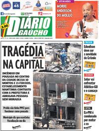 Capa do jornal Diário Gaúcho 27/04/2024