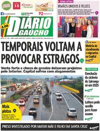 Capa do jornal Diário Gaúcho 27/09/2024