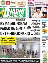 Capa do jornal Diário Gaúcho 27/11/2024