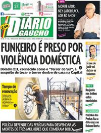 Capa do jornal Diário Gaúcho 27/12/2024