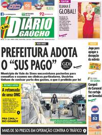 Capa do jornal Diário Gaúcho 28/06/2024