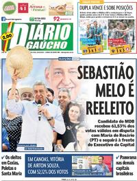 Capa do jornal Diário Gaúcho 28/10/2024