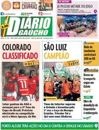 Capa do jornal Diário Gaúcho 29/02/2024