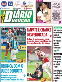 Capa do jornal Diário Gaúcho 29/04/2024