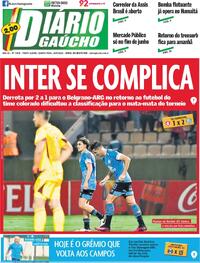 Capa do jornal Diário Gaúcho 29/05/2024