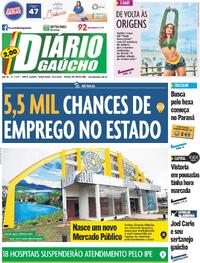 Capa do jornal Diário Gaúcho 30/04/2024