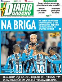 Capa do jornal Diário Gaúcho 30/05/2024